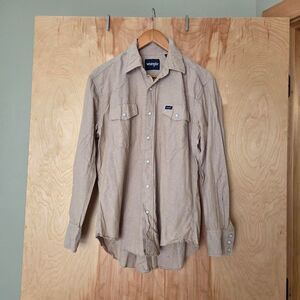 Wrangler Tan Casual Button Down Shirt
